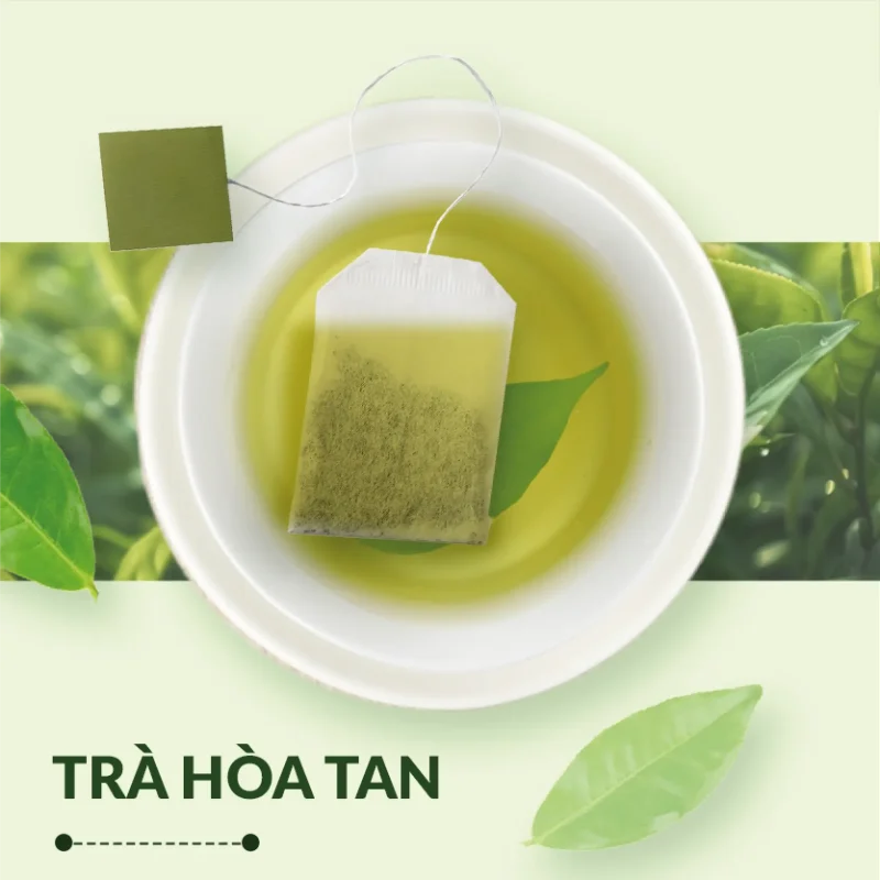 Bột chiết xuất và hương trà xanh chất lượng của PEROMA được ứng dụng rộng rãi trong trà hòa tan