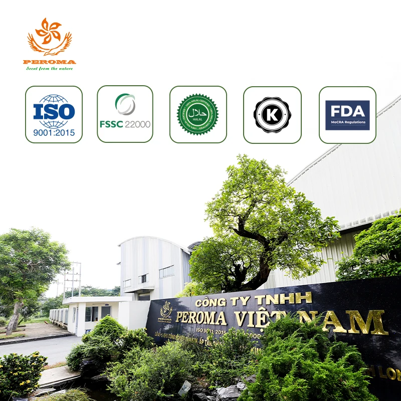 Hương liệu và nguyên liệu tự nhiên cho thực phẩm của PEROMA đạt các tiêu chuẩn quốc tế